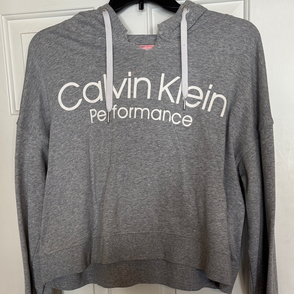 Calvin Klein Heather Gray Performance Hoodie